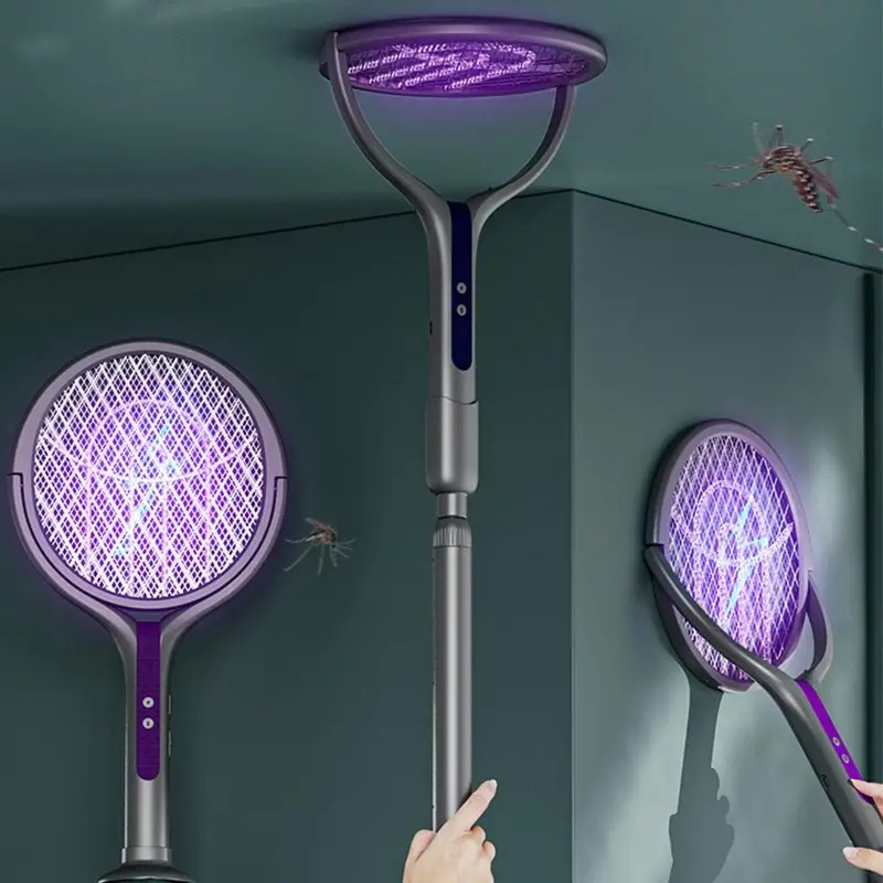 Head Racket Boom - Электрическая мухобойка с вращающейся головкой, автоматическая
