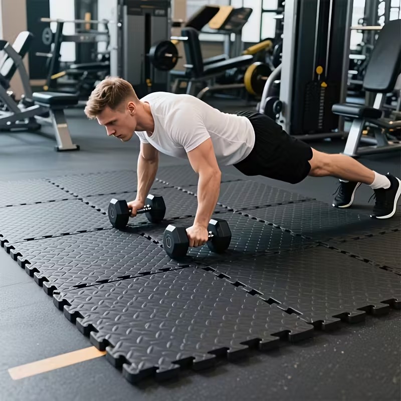 Home Gym Rubber Flooring - 30x30 см, 16 шт., блокирующий коврик