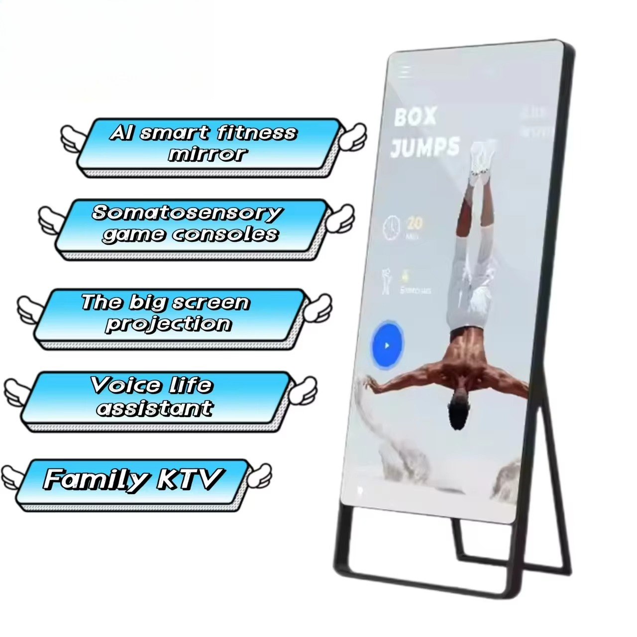 Home Gym Rubber Flooring - Персональный тренажер, зеркало, напольное, с ЖК-дисплеем,
