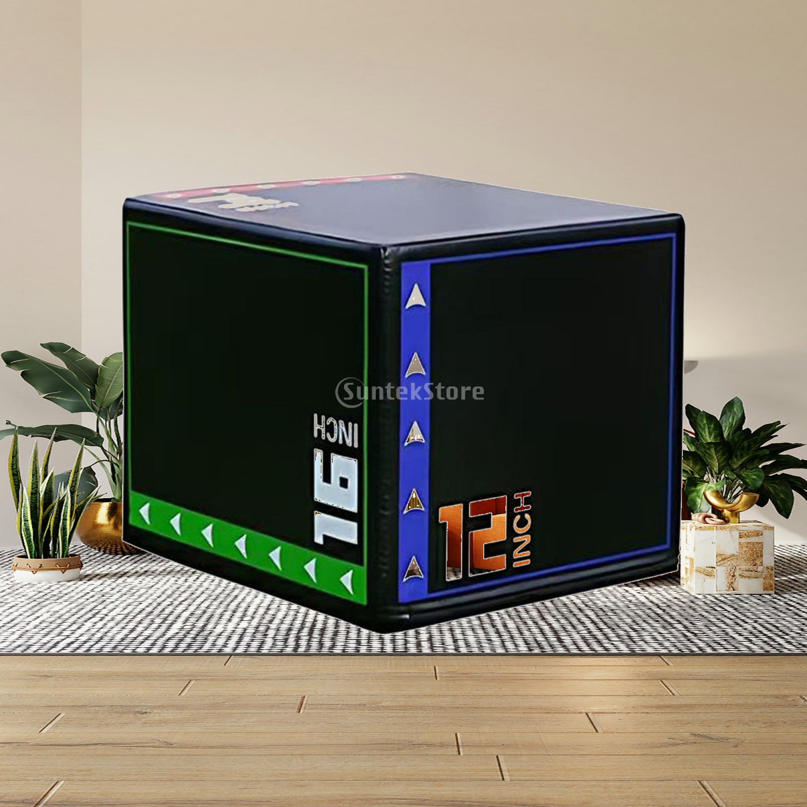 Home Gym Jump Box - Плиометрический ящик из пеноматериала, нескользящий, мягкий,