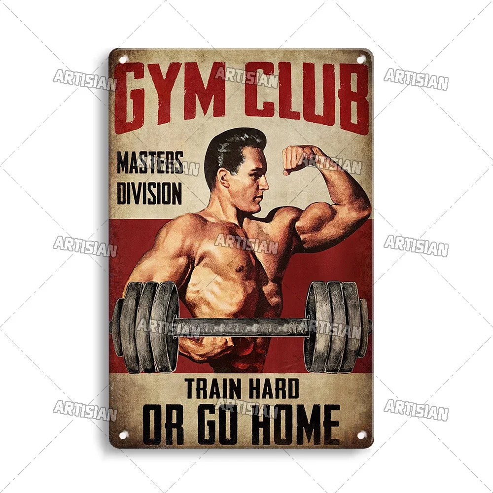 Винтажная металлическая таблич – обзор и цена Home Gym Decor