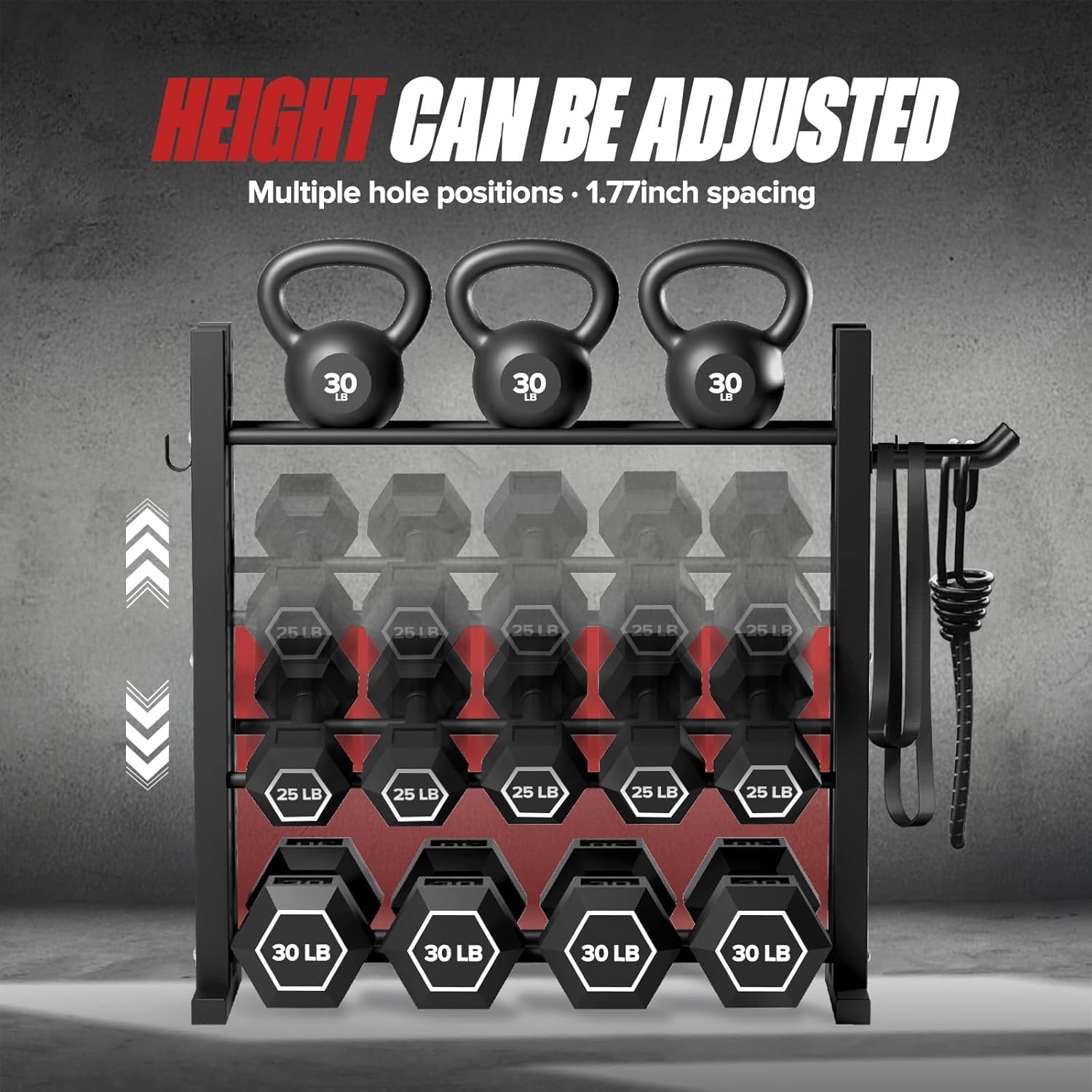 Стеллаж для гантелей 3-уровнев – обзор и цена Home Gym Dumbbells