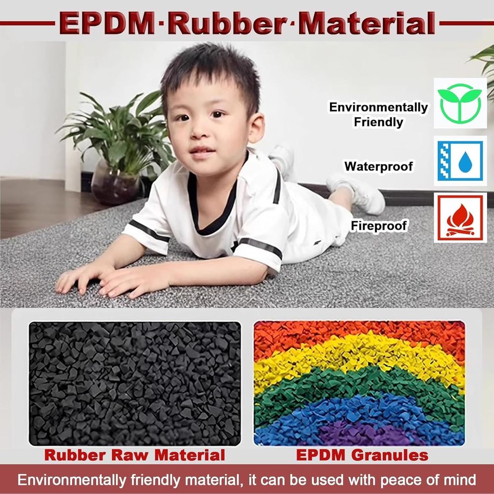 Плитка для пола 40x40 дюймов с – обзор и цена Home Gym Rubber Flooring